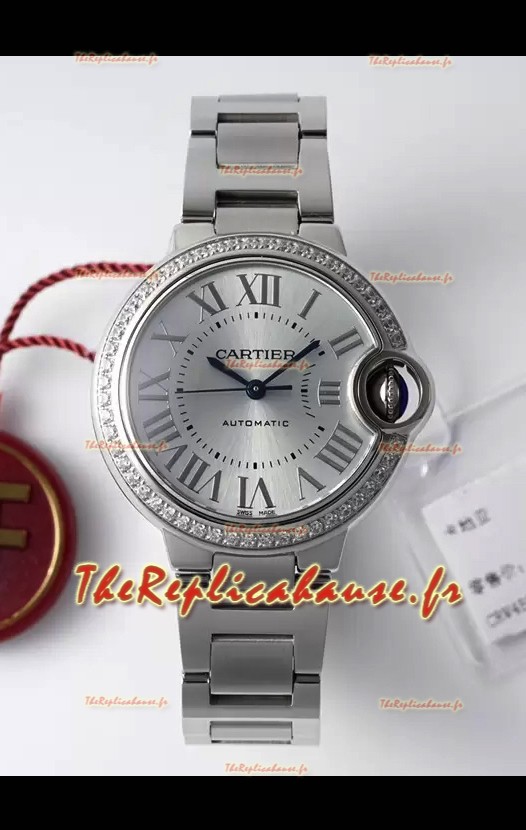 Ballon De Cartier Swiss Automatique 1:1 Qualité Miroir 33MM dans un boîtier en acier