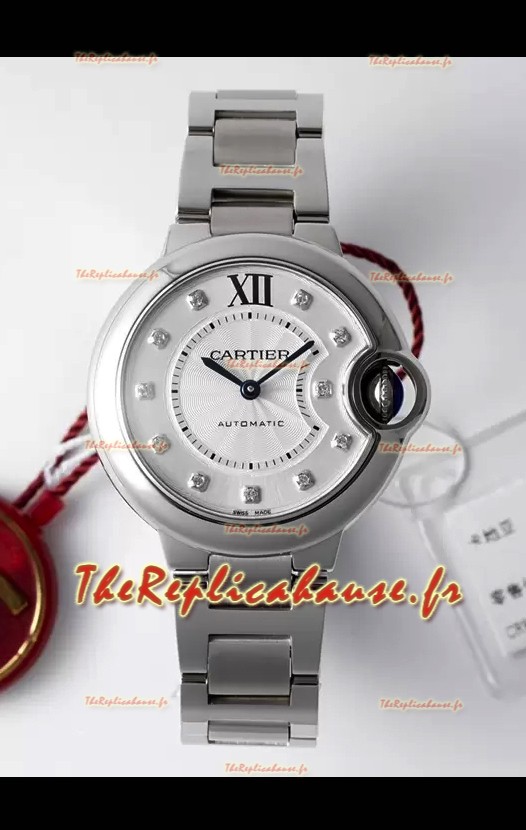 Ballon De Cartier Swiss Automatique Qualité Miroir 1:1 33MM en Boîtier Acier