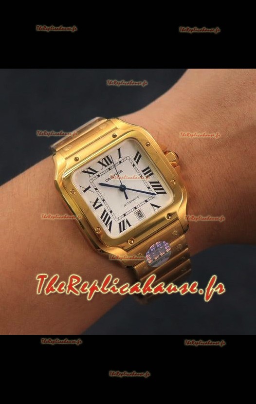 Santos De Cartier Réplique 1:1 - 40MM Or Jaune Montre Mouvement Suisse