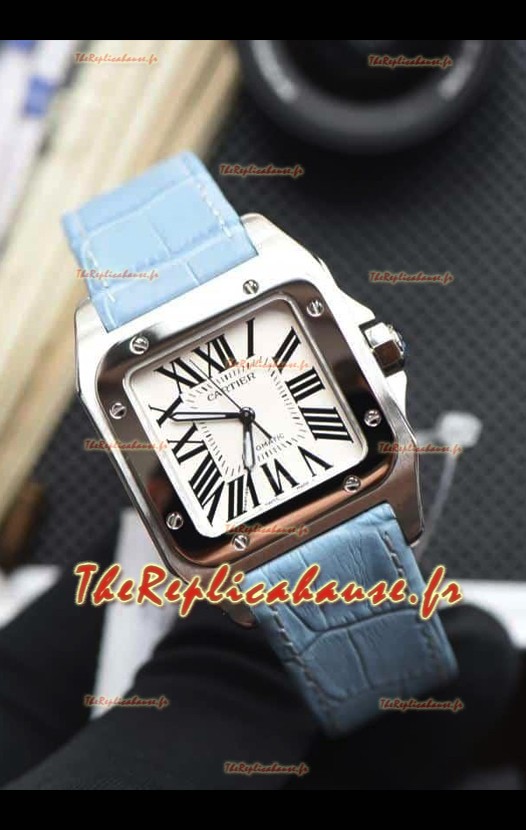 Santos De Cartier Réplique 1:1 - Montre 35 mm à boîtier en acier inoxydable 