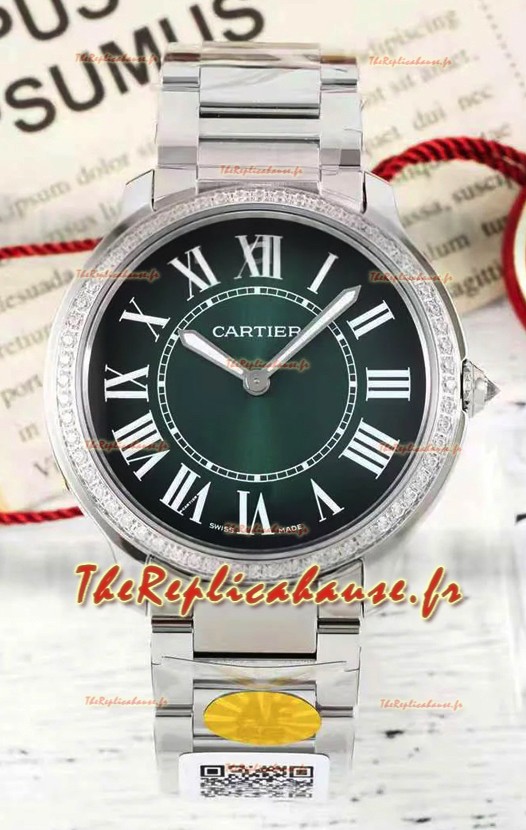 Cartier Ronde Must 36MM Cadran Vert Montre réplique suisse à quartz 1:1 