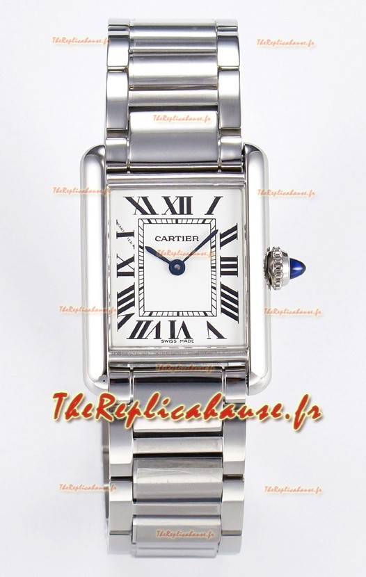 Tank Must De Cartier Montre Super Clone Suisse 27MM Cadran Blanc