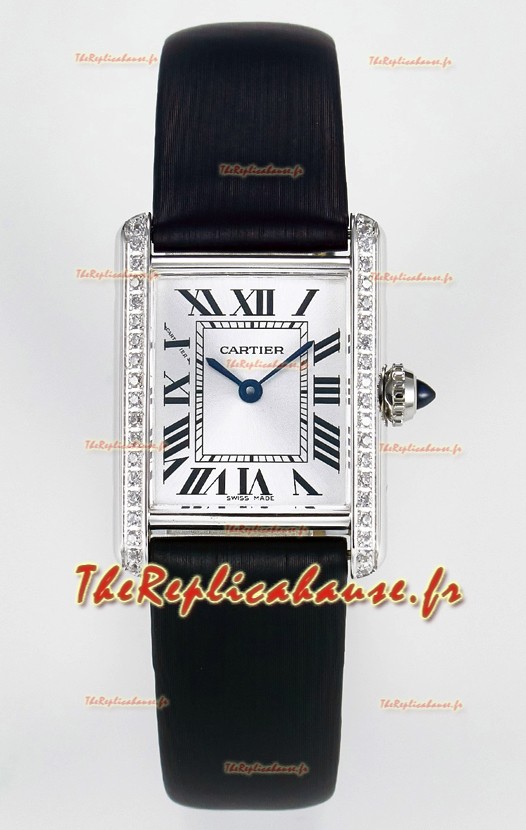 Tank Must Cartier Montre Super Clone Edition 29MM en Acier Boîtier Cadran Blanc 
