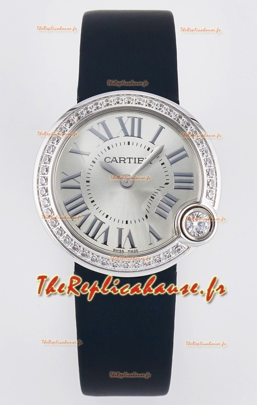 Ballon Blanc De Cartier Montre Super Clone 30MM Boîtier Acier 