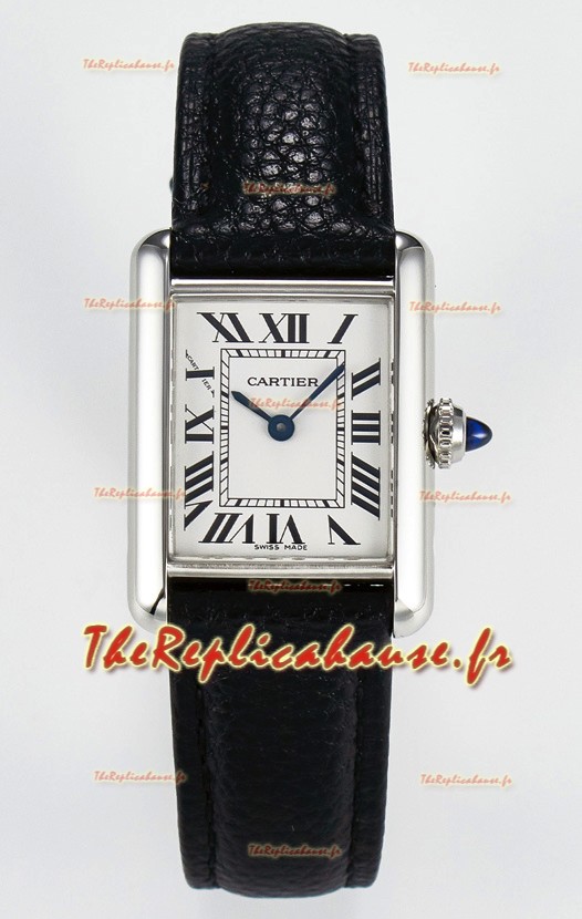 Tank Must Cartier Montre Super Clone Edition 29MM en acier cadran blanc 