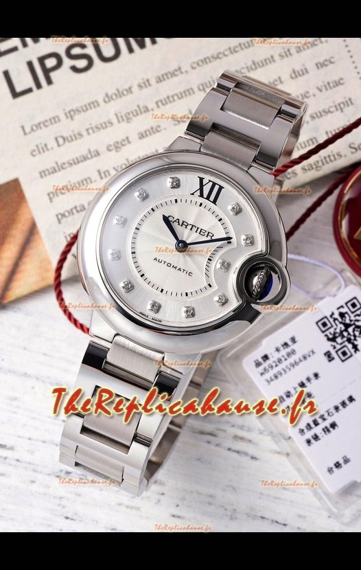 Ballon De Cartier Automatique Suisse 1:1 Qualité Miroir 33MM en Acier