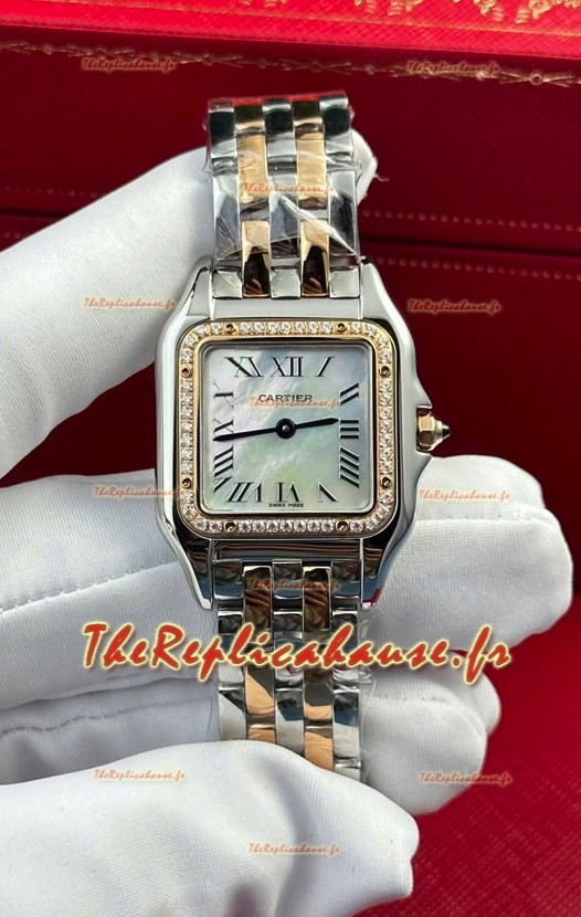 PANTHERE de Cartier Edition 27mm Cadran Perle Montre suisse 1:1 Boîtier Or Rose bicolore