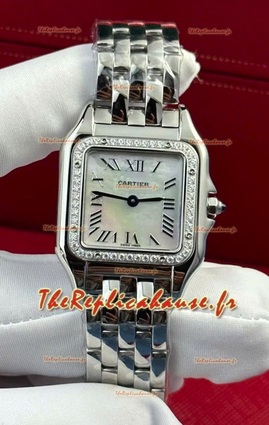 PANTHERE de Cartier Edition 27mm Cadran Perle Montre Suisse 1:1 Boîtier Acier