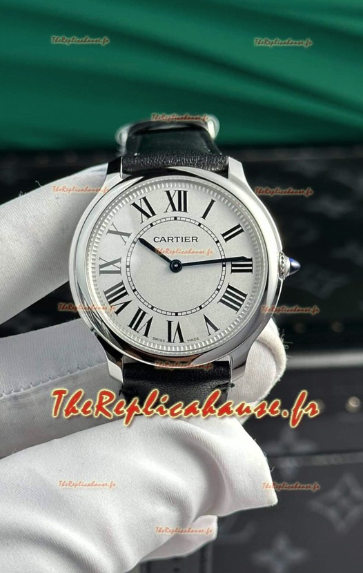Cartier Ronde Must 36MM Montre réplique à Quartz Suisse 1:1 bracelet cuir