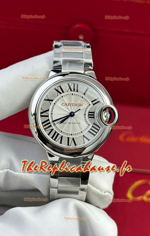 Ballon de Cartier montre automatique suisse 1:1 Miroir Qualité 33 mm Bracelet en acier