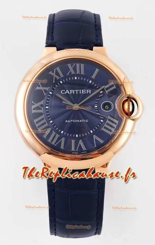 Ballon De Cartier Swiss Automatic Qualité Miroir 1:1 42MM dans un boîtier en or rose