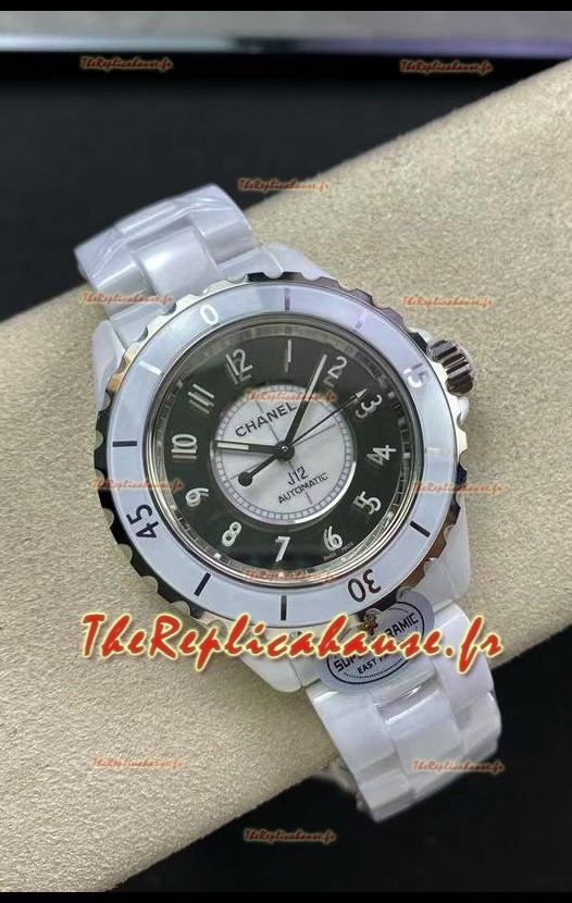 Chanel J12 38MM Montre boîtier en céramique blanche Réplique montre automatique 1:1
