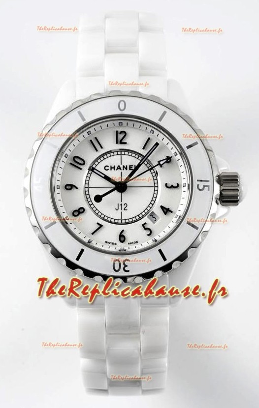 Chanel J12 Ladies Montre à boîtier en céramique blanche Réplique de montre Miroir 1:1 