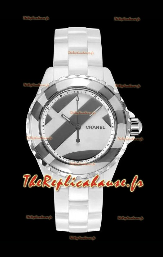 Chanel J12 Untitled Montre à boîtier en céramique blanche Réplique Miroir 1:1 - Mouvement automatique 38MM