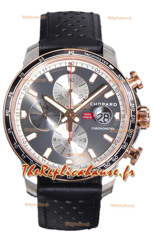 Chopard Mille Miglia GTA Chronographe Deux tons Réplique Miroir 1:1 - Cadran Acier 