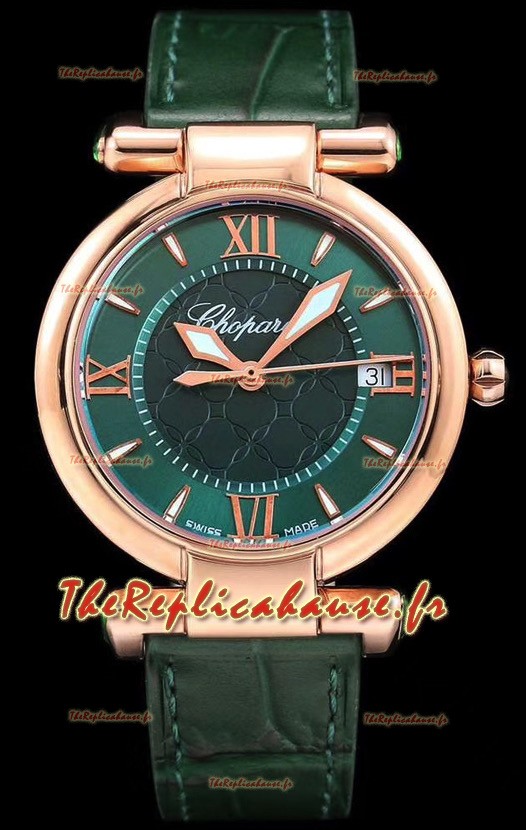 Chopard Imperiale White Dial Swiss Automatic Replica Watch dans un boîtier en or rose 904L Steel 