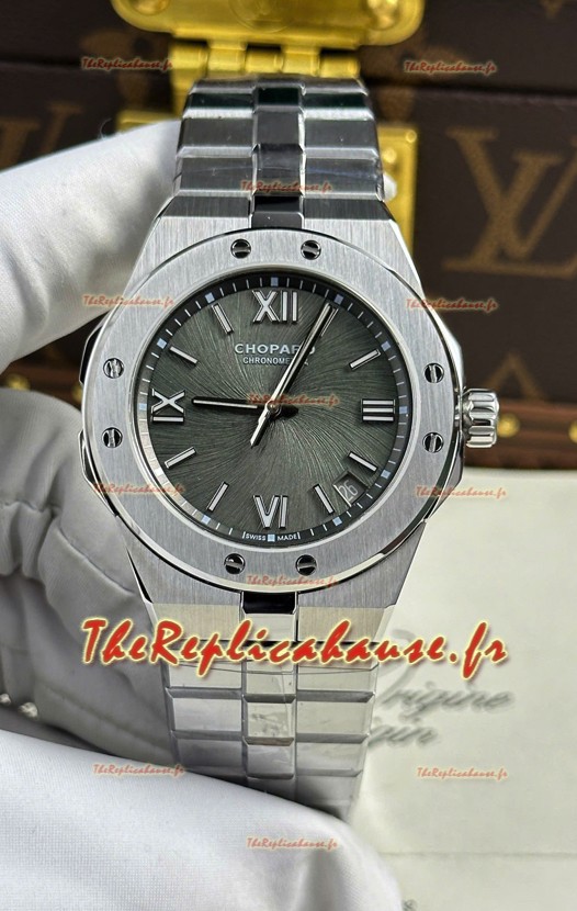 Chopard Alpine Eagle en acier inoxydable cadran gris Réplique de montre Super Clone 