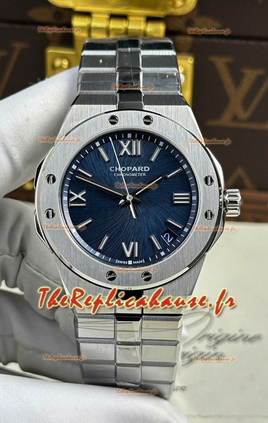 Chopard Alpine Eagle en acier inoxydable cadran bleu Réplique de montre Super Clone 