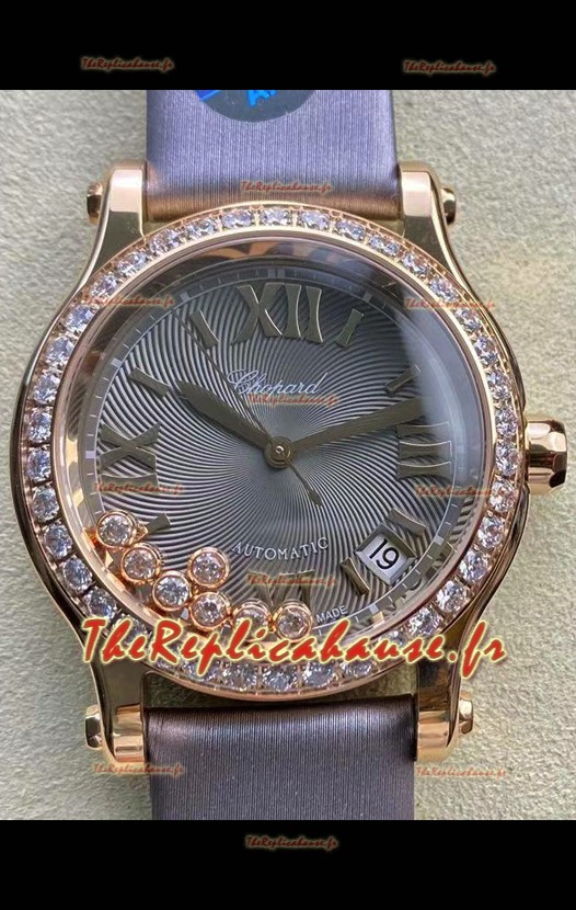 Chopard Happy Sport Montre 1:1 Suisse à Quartz 36MM avec boîtier en or rose