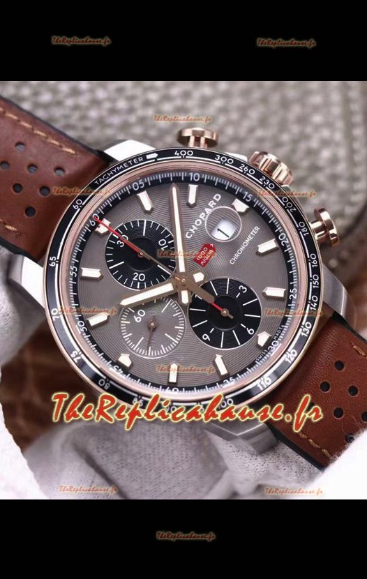 Chopard Classic Racing Chronograph Réplique Montre miroir 1:1 en boîtier acier - cadran gris 