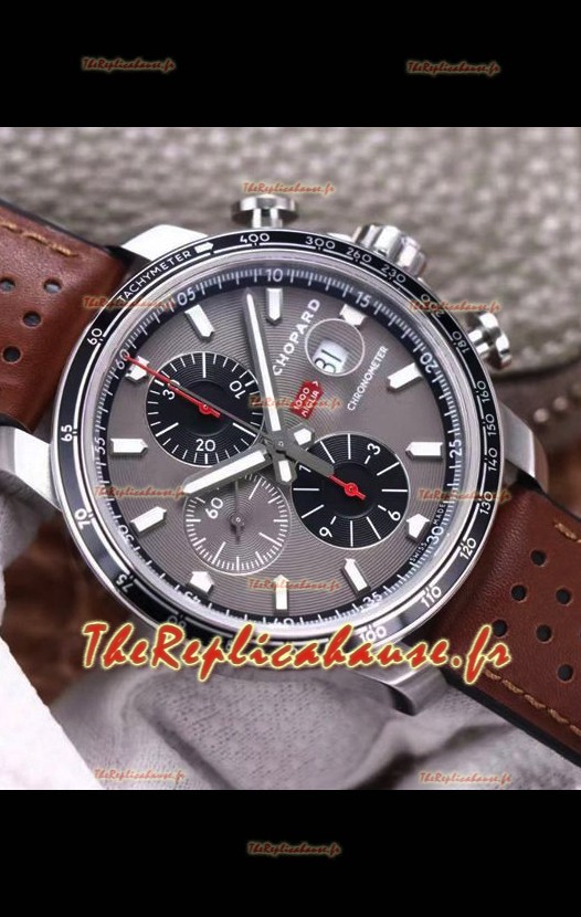 Chopard Classic Racing Chronographe Réplique Miroir 1:1 en Acier - Cadran Gris 