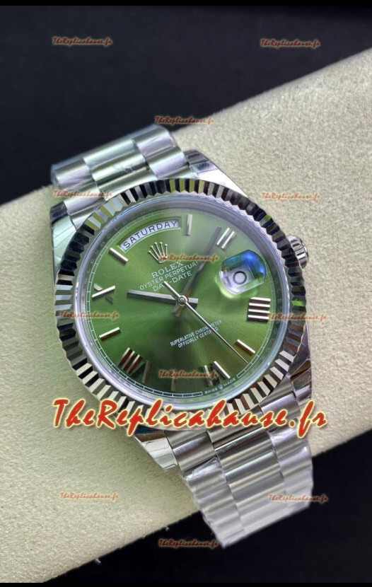 Rolex Day Date Présidentielle M228239-0033 904L Acier 40MM - Cadran vert olive Montre qualité miroir 1:1