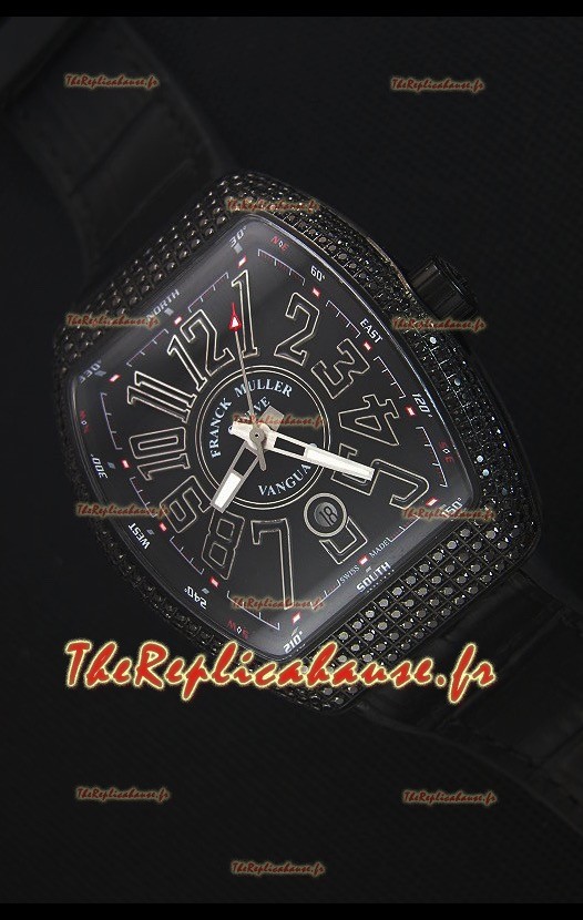 Franck Muller Vanguard Montre Réplique Suisse avec boîtier Revêtu en PVD