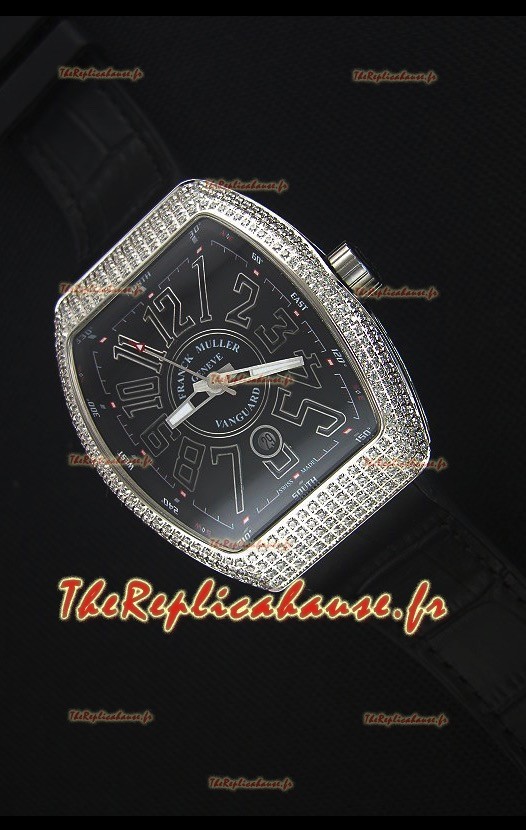 Franck Muller Vanguard Montre Réplique Suisse avec boîtier en Acier Inoxydable