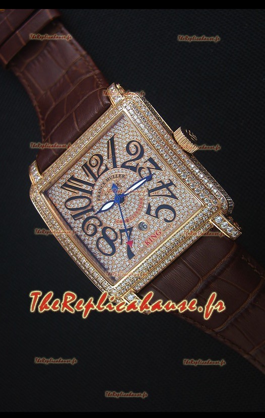 Franck Muller Conquistador King Montre Réplique Suisse automatique En or rose 