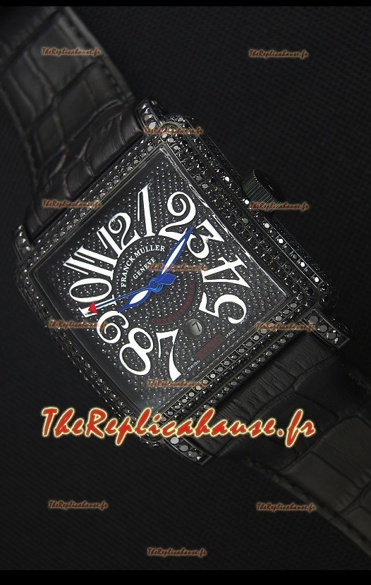 Franck Muller Conquistador King Montre Réplique Suisse automatique avec boîtier Revêtu en PVD noir