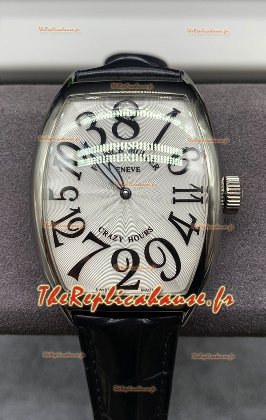 Franck Muller Crazy Hours Réplique Montre Super Clone Automatique Suisse cadran blanc