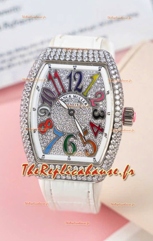 Franck Muller V32 Réplique de la montre suisse à quartz Mossanite 1:1 36MM