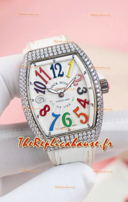 Franck Muller V32 Réplique de la montre suisse à quartz Mossanite 1:1 36MM