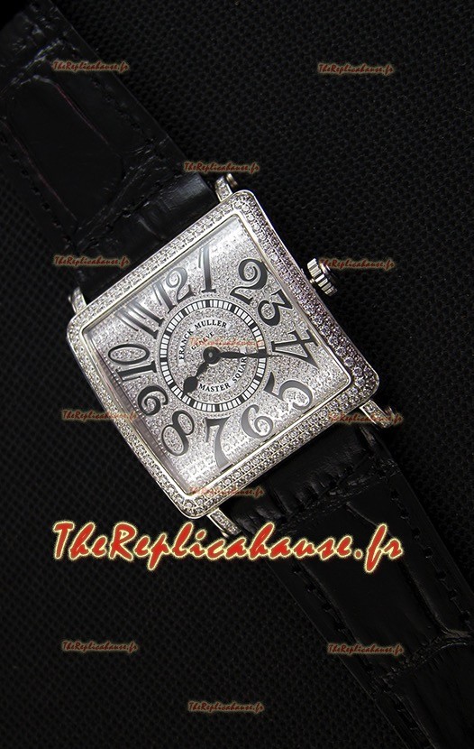Montre Franck Muller Master of Square Ladies Montre dame en quartz réplique dans un boîtier en acier