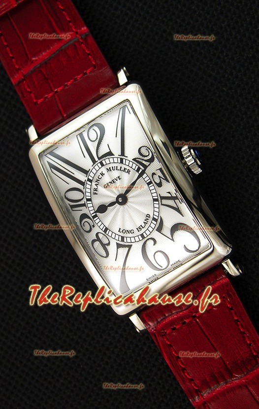 Montre Franck Muller Long Island Montre femme avec mouvement suisse à quartz Bracelet rouge Réplique 
