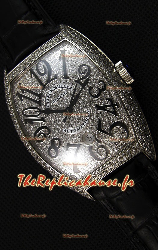 Montre Franck Muller Casablanca Automatique 8880 Répliquée à l’identique 1:1 Version Ultime avec des Diamants