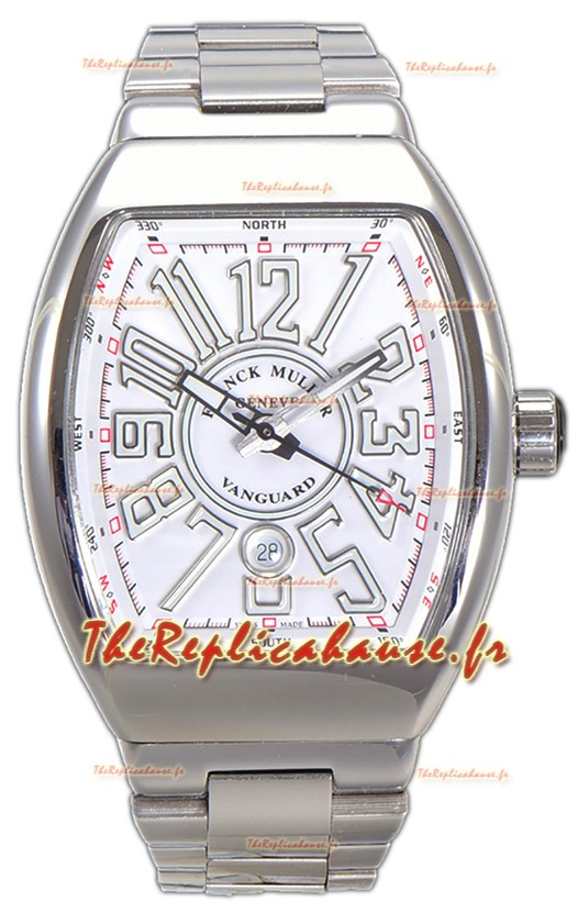 Franck Muller Vanguard Yachting V45 Acier inoxydable Boîtier Réplique Montre Suisse 