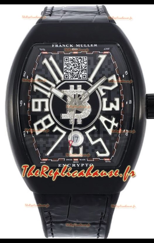Franck Muller Vanguard Encrypto BTC V45 PVD Boîtier Réplique Montre Suisse