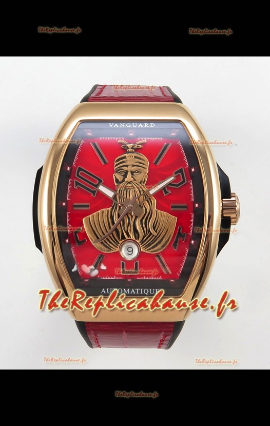 Franck Muller Vanguard Skenderbeu Montre suisse en or rose 