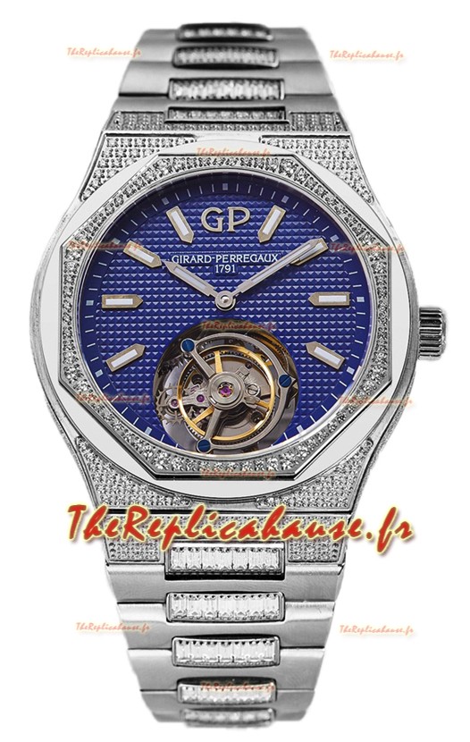 Girard Perregaux Laureato Tourbillon Cadran bleu Montre réplique 1:1 - Suisse 