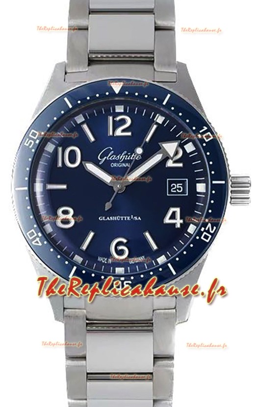 Glashütte SeaQ Divers Edition Montre réplique suisse 1:1 Superclone Cadran bleu 