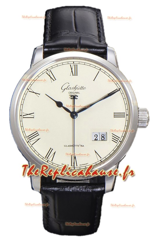 Glashütte Senator Excellence Panorama Date Acier inoxydable 1:1 Montre réplique 1:1