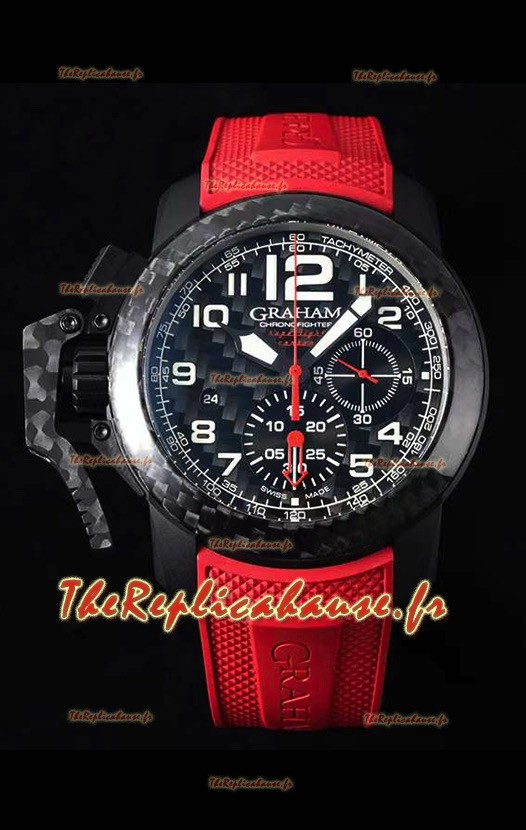Montre Graham Chronofighter Superlight Carbon Rouge 1:1 Réplique Suisse 
