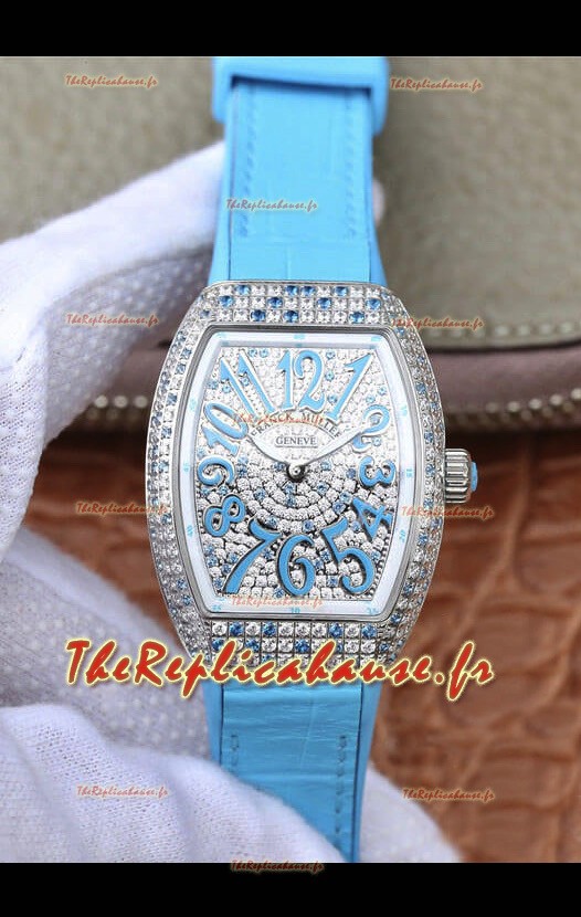 Montre Franck Muller Vanguard Femme 1:1 Réplique Suisse boitier acier de 32 mm de large