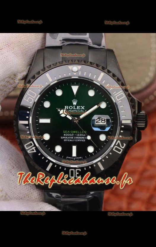 Montre Rolex SeaDweller Deep-Sea Cadran vert en qualité miroir 1:1 - Boîtier PVD