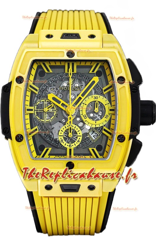 Hublot Spirit of Bang Yellow Magic Edition Montre en titane PVD - 42MM Réplique Suisse