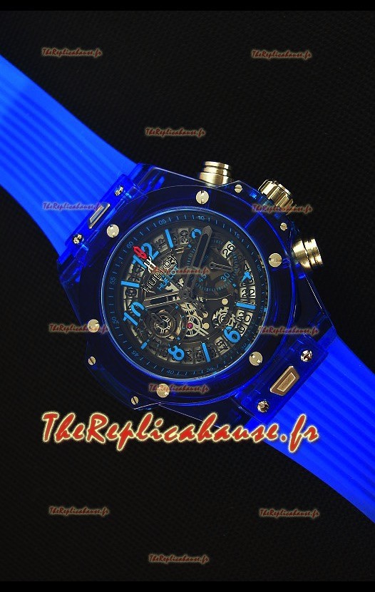 Hublot Big Bang Unico Montre Réplique à quartz 45MM Saphir Bleu