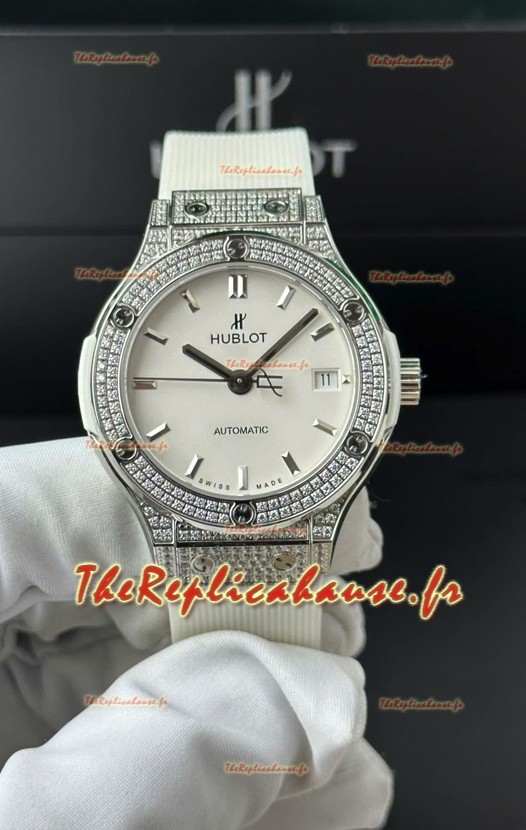 Hublot Super Clone Classic Fusion Titanium 38MM Réplique Montre 1:1 Cadran blanc