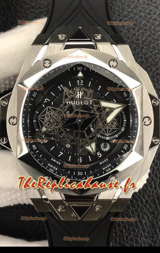 Montre Hublot Big Bang Sang Bleu II 45MM 1:1 Miroir Réplique Montre en Acier Inoxydable