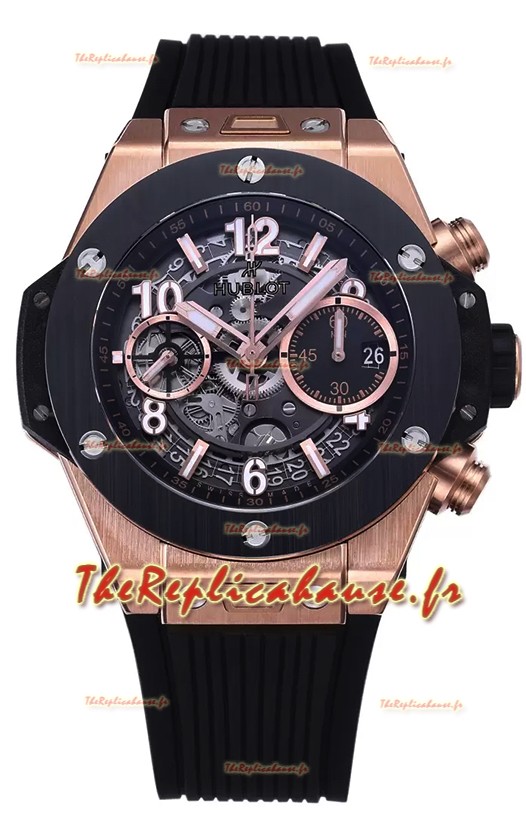 Hublot Big Bang Unico Boîtier Or Rose Edition miroir 1:1 Montre Réplique Suisse 